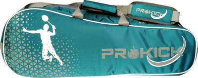 Prokick Badminton Kitbag with Double Zipper Compartments - Indigo Kitbag(Green, Kit Bag)