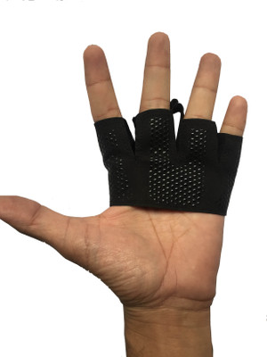 

YOGPRO HALF SILICON GLOVES Gym & Fitness Gloves (, Black