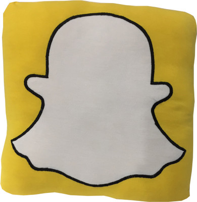 

VRV Snap chat pillow - 41 cm(Yellow and white)