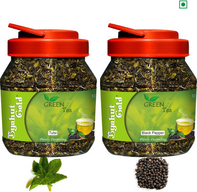 

Byahut Gold Tulsi and Black Papper Green Flavoured Tea Combo Tulsi, Black Pepper Tea Plastic Bottle(400 g)