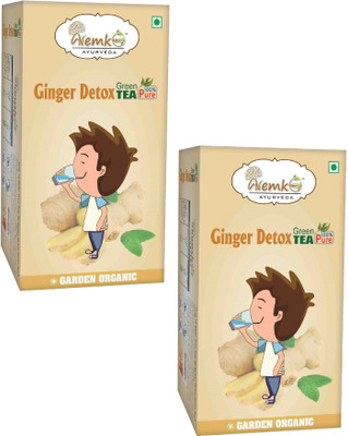 

Nemko Ayurveda Ginger Detox Green tea Pack of 2 Ginger Green Tea Bags(50, Box)
