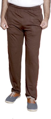 IndiWeaves Solid Men Brown Track Pants