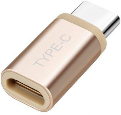 

VU4 MICRO USB TO C TYPE CHARGING CONVERTER CABLE USB Adapter(Gold)