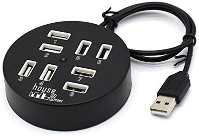 

Cables Kart Portable 8-Ports 2.0 USB Hub(Black)