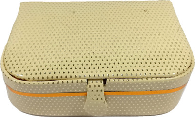 

Addyz women men Full Dot Designe ring box Travel Storage case Jewellery Vanity Box(Gold)