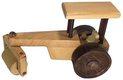 BuzyKart Beautiful Wooden Classical Road Roller Toy Cum Showpiece(Brown, Pack of: 1)