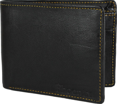 

Phoenix Men Black Genuine Leather Wallet(3 Card Slots)