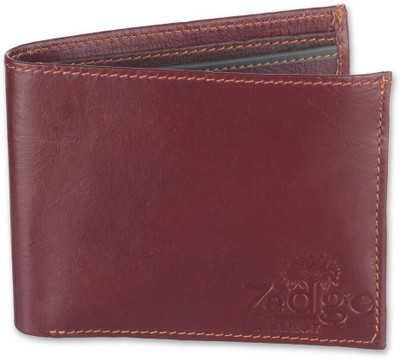 

Zedge Men Brown Genuine Leather Wallet(3 Card Slots)