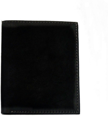 

DELMA Men Black Genuine Leather Wallet(8 Card Slots)
