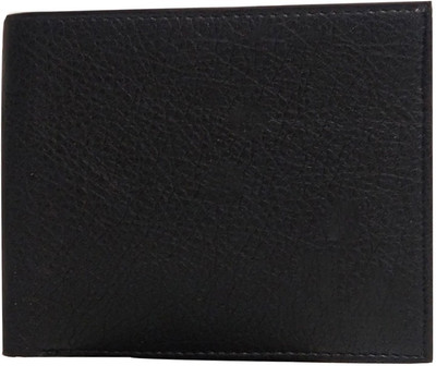 

4 CLUB DRESSES Men Black Genuine Leather Wallet(2 Card Slots)