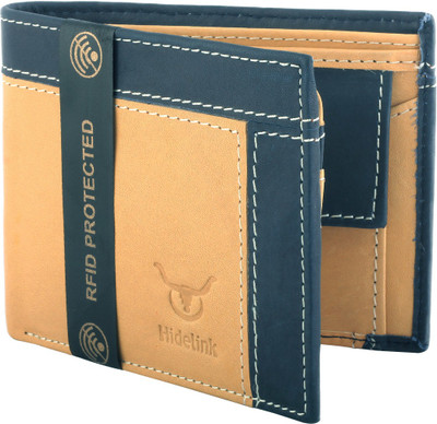 

Hidelink Men Tan Genuine Leather Wallet(7 Card Slots)