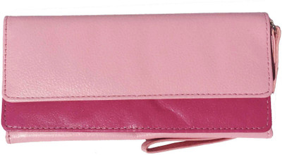 

Elysian Women Pink Genuine Leather Wrist Wallet(15 Card Slots)