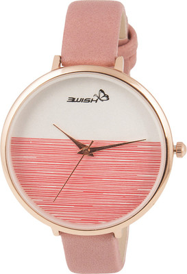 

3Wish 3WW-1234 Analog White & Pink Dial and Pink Strap Watch - For Women