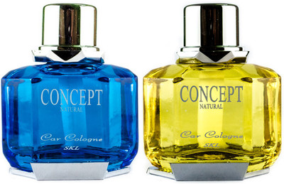 concept natural Fresh Lemon, Fresh Vanilla Car Freshener Diffuser PRSMCNCPTYL2(2 x 70 ml)