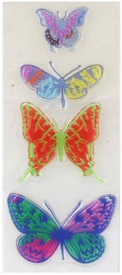 

Tootpado Clear Stamps Set of 4 - Butterflies (CCST28) - For Card Making Decoration and Scrapbooking