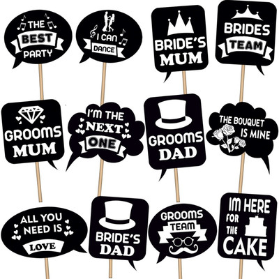 

PARTY PROPZ Bride To Be / Groom To Be / Bachelorette Photo booth (Set of 12) / Bachelorette Party Supplies / Bachelorette Party Decorations / Wedding Decoration Items / Wedding Props Photography / Wedding Photo Booth Prop