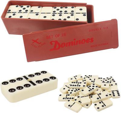 

Jonquin Double Six Domino Game Set with 28 Domino Tiles Board Game