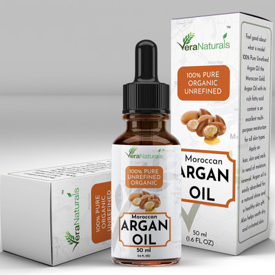 

VeraNaturals Vera Naturals Pure Unrefined Organic Moroccan Argan Oil (Argania Spinosa) 50Ml, Made from USDA Certified Organic Argan, For Hair, Face, Skin, Body& Nails, 100% Natural Moisturizer(50 ml)