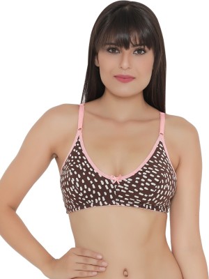 Clovia Women T-Shirt Non Padded Bra(Brown)