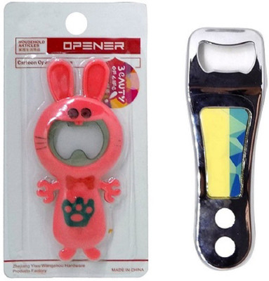 Prime Stainless steel Flat Bottle opener| Bar tools Carabiner(Red)