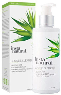 

InstaNatural Glycolic Facial Cleanser Anti Wrinkle Fine Line Age Spot & Hyperpigmentation Face Wash Clear Dead Skin & Pores(198 ml)