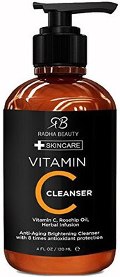 

Radha Beauty Vitamin C Facial Cleanser Face Wash For Anti Aging & Skin Brightening With Vitamin C Herbal Infusion Rosehip Oil(118.3 ml)
