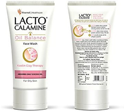 

Lacto Calamine Oil Balance Face Wash Kaolin Clay Therapy Absorbs Only Excess Oil For Oily Skin(50 ml)
