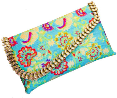 

Craftbazaar Party Blue Clutch