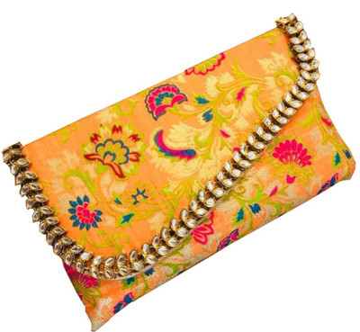 

Craftbazaar Party Yellow Clutch