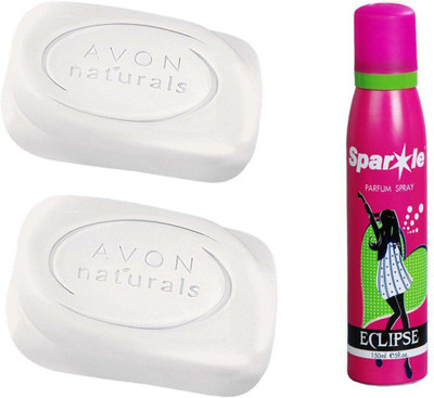 

Avon Anew two Naturals Nourishing Soap Restage (100g) With one sparkle perfume spray 150 ml(Set of 3)