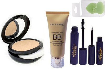 

Studio Fix Combo Compact & Colorbar Perfect Match BB Beauty Balm & Padma Eyeliner & Mascara(Set of 4)