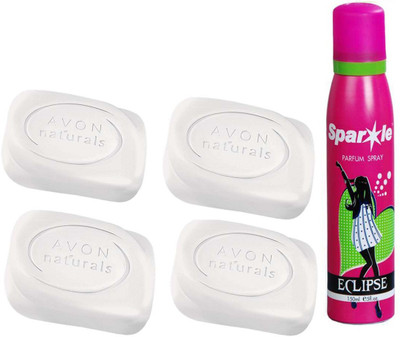 

Avon Anew four Naturals Nourishing Soap Restage 100g With one sparkle perfume spray 150 ml(Set of 5)