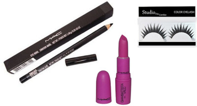 

Studio Fix Combo Eyelashes & Giambattista Valli Violetta Lipstick & Mac Pencil Crayon khol Lipstick(Set of 3)