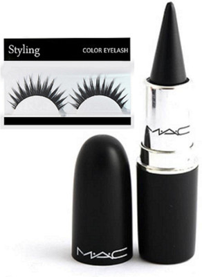 

styling Of Eyelashes & Mac Stick Black Kajal(Set of 2)