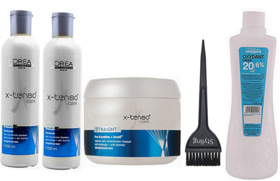 

styling Of Hair Brush, X-tenso Hair Shampoo Pack Of 2 With Conditioner & Oxydant Developer(Set of 5)