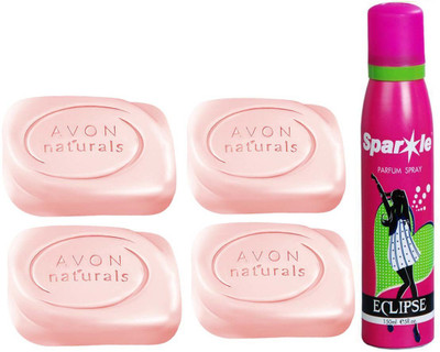 

Avon Anew four Naturals Fairness Bar Soap (100 g) With one sparkle perfume spray 150 ml(Set of 5)