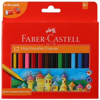 

Faber-Castell 12 Grip Erasable Crayons(Assorted)