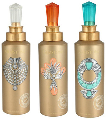 

Armaf Gemstone Diamond + Coral + Firoza Body Spray - For Men & Women(600 ml, Pack of 3)