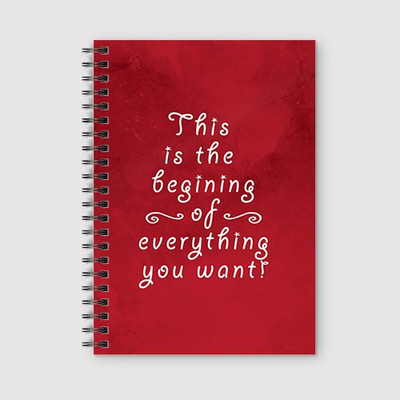 Crazyprints A5 Diary(Motivational, Red)