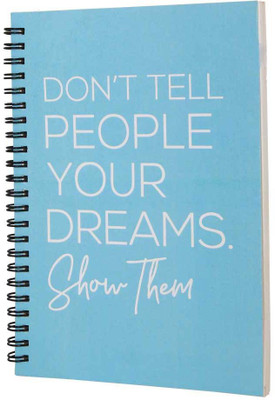

Flipkart SmartBuy A5 Notebook(Don't tell People Motivational Quote Softbound Diary, Turquoise)