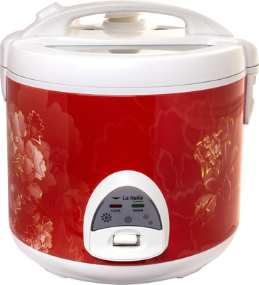 

La Italia by Renesola RC 2.2 DX Electric Rice Cooker with Steaming Feature(2.2 L, Red, White)
