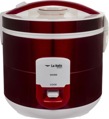 La Italia by Renesola RC 2.8 DX Electric Rice Cooker with Steaming Feature(2.8 L, Red, White)