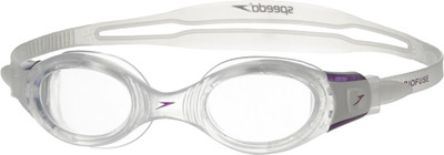 

Speedo Futura Biofuse Goggles Swimming Goggles(White), Clear/purple