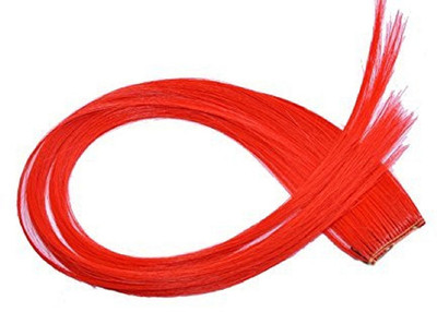 

EKAN Synthetic Hair Extensions For Women And Girls Hair Clip(Red)