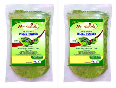 

Malvaniya Herbal Care Natural Indigo Leaves (Indigofera Tinctoria) Powder PACK OF 2 As Hair Colorant Naturally (454g) Hair Color(black)