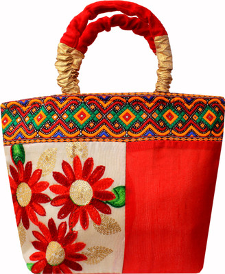 

Milan's creation Shoulder Bag(Red, Beige), Beige;red