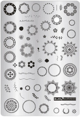 

Imported ZJOY Round Nail Art Stamping Image Plate Paisley Mandala Layered 06(Silver)