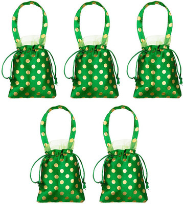 

SaiHarshini Girls and Women Potlis (Green, Pack of 5) Potli(Green)