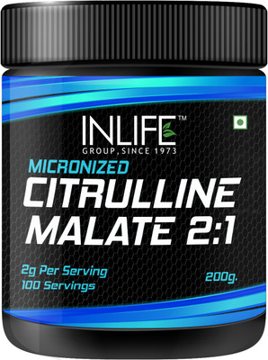 

Inlife Micronized Citrulline Malate Powder 2:1 Supplement, 200 grams – Unflavoured EAA (Essential Amino Acids)(200 g, Unflavored)
