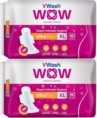 V Wash Wow Ultrathin Sanitary Pad(Pack of 32)
